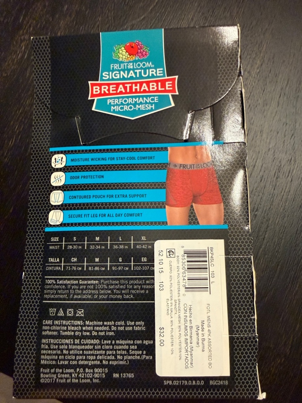 Fruit of the Loom Men's Red and Gray Short-Leg Boxer Briefs - 4 Pack - Picture 3 of 3